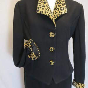 Jessica Howard ribbed skirt set sultry 80s